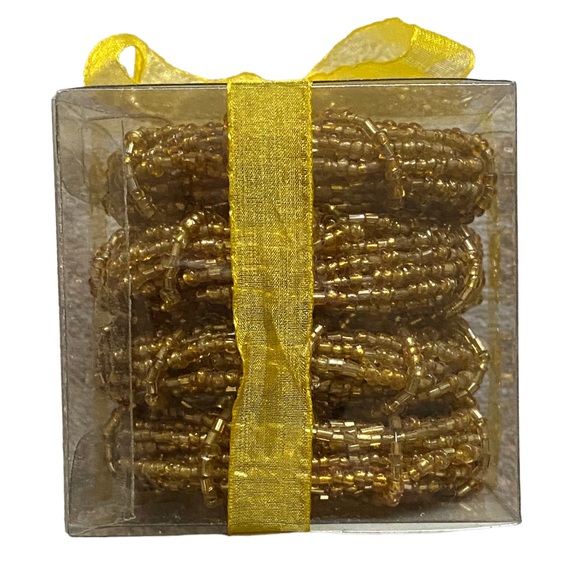 Napkin Ring  Glass Beads Box of 4 - Picture 1 of 5